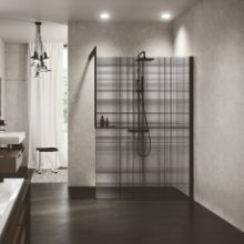 Shower spaces - Kuadra H Frame printed glass